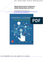 Test Bank For Managerial Economics Business Strategy 10th Edition Michael Baye Jeff Prince