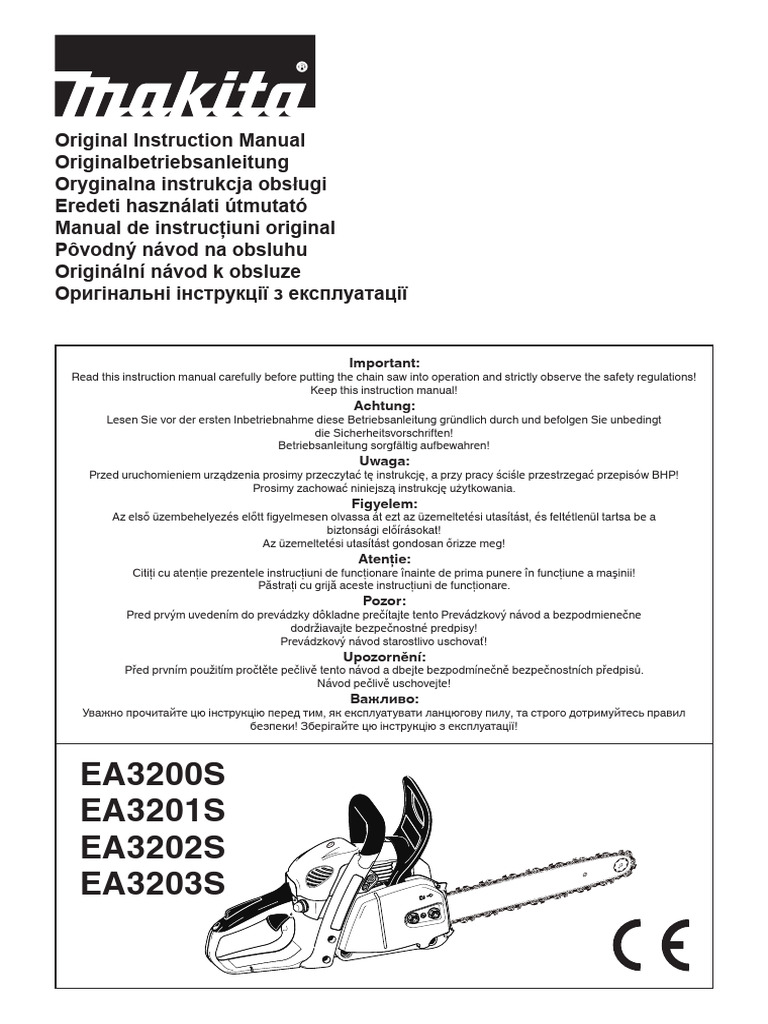 EA3200S EA3201S EA3202S EA3203S: Important | PDF