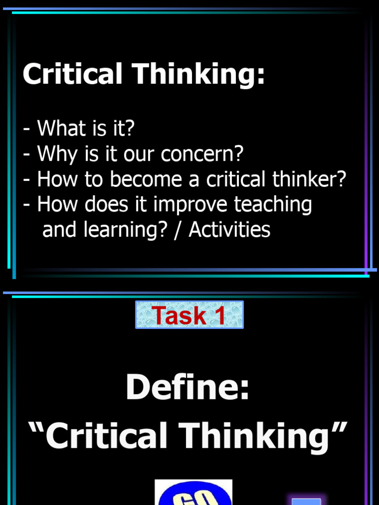 Critical thinking pdf