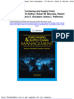 Test Bank For Purchasing and Supply Chain Management 7th Edition Robert M Monczka Robert B Handfield Larry C Giunipero James L Patterson
