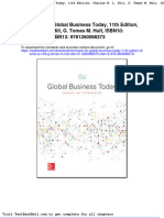 Test Bank For Global Business Today 11th Edition Charles W L Hill G Tomas M Hult Isbn10 1260088375 Isbn13 9781260088373