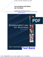 Employment Law For Business 8th Edition Bennett Alexander Test Bank