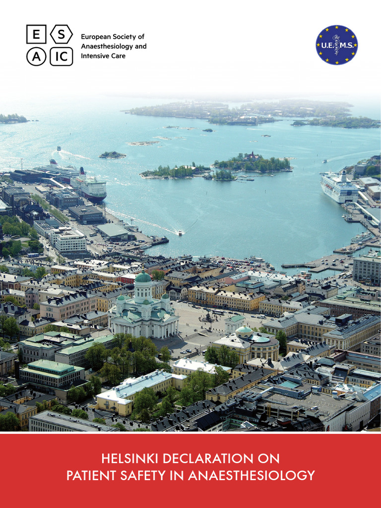 Helsinki declaration on patient safety in anaesthesiology pdf