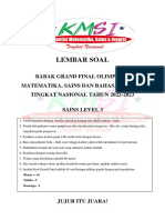 Soal Grand Final Sains Level 3