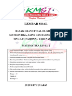 Soal Grand Final Matematika Level 2