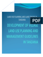 Land Use Planning and Land Tenure in Tanzania