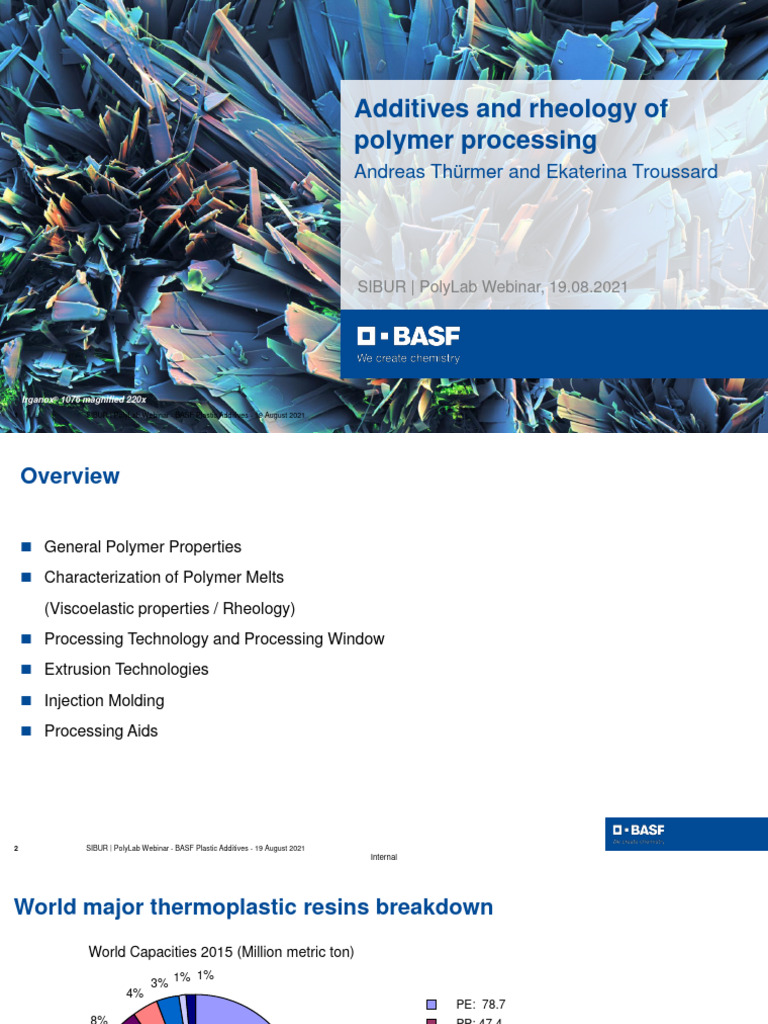 BASF - Additives and Rheology of Polymer Processing | PDF