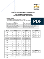 BISAC U13 Basketball Girls Tournament Schedule 2011