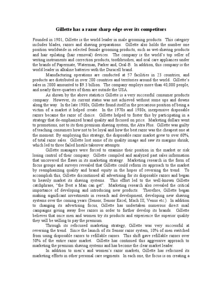 Gillete | PDF