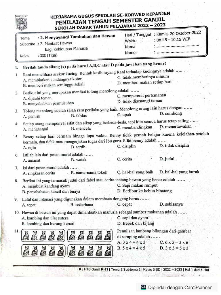 PTS Tema 2 Subtema 2 Kls 3 | PDF