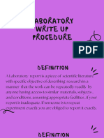 Laboratory Write Up Procedure PDF