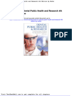 Test Bank For Dental Public Health and Research 4th Edition by Nathe