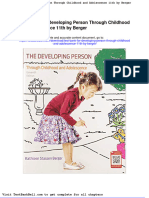 Test Bank For Developing Person Through Childhood and Adolescence 11th by Berger