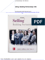 Test Bank For Selling Building Partnerships 10th Edition