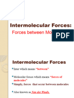 Week 13. Intermolecular Force
