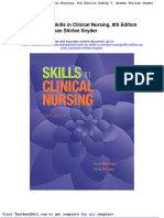 Test Bank For Skills in Clinical Nursing 8th Edition Audrey J Berman Shirlee Snyder