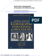 Test Bank For Merrills Atlas of Radiographic Positioning and Procedures 13th Edition by Long