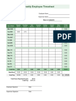 Employee Timesheet Biweekly