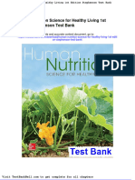 Human Nutrition Science for Healthy Living 1st Edition Stephenson Test Bank