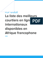 PDF Gratuit: La Liste Des Meilleurs Courtiers en Ligne Internationaux Disponibles en Afrique Francophone