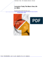 Test Bank For Economics Today The Macro View 5th Canadian Edition Miller