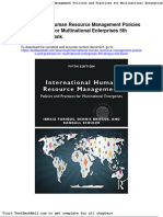International Human Resource Management Policies and Practices For Multinational Enterprises 5th Tarique Test Bank