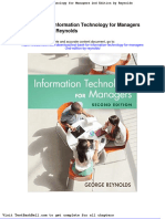 Test Bank For Information Technology For Managers 2nd Edition by Reynolds