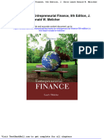 Test Bank For Entrepreneurial Finance 5th Edition J Chris Leach Ronald W Melicher