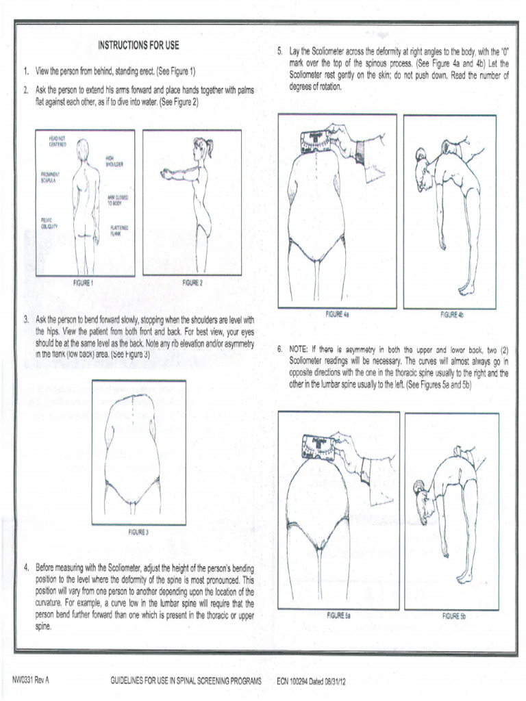 How To Use Scoliometer | PDF