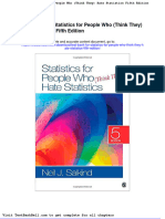 Test Bank For Statistics For People Who Think They Hate Statistics Fifth Edition
