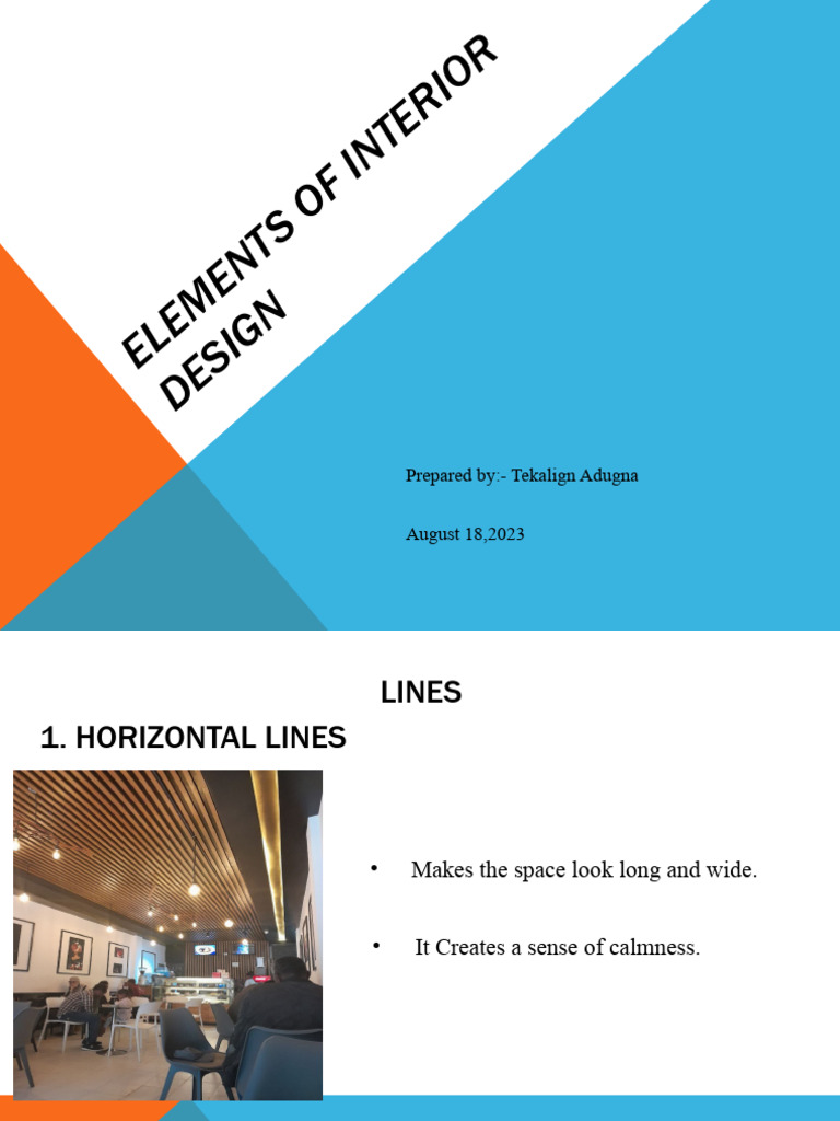 Elements of Lines in Interior Design | PDF