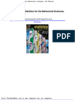 Test Bank For Statistics For The Behavioral Sciences 5th Edition