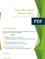 Multi-Word Verbs