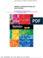 Test Bank For Statistics Learning From Data 2nd Edition Roxy Peck Tom Short