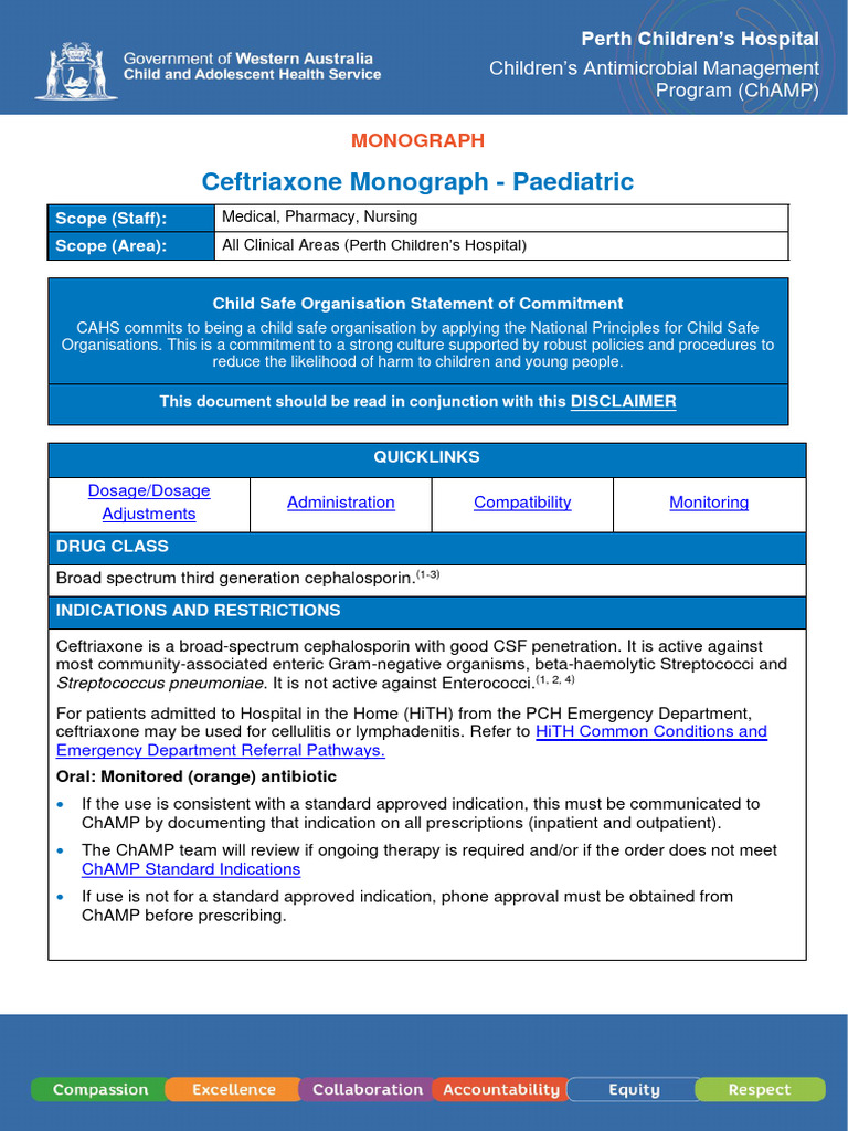 Ceftriaxone PDF Clinical Medicine Medical Specialties