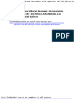 Test Bank For International Business Environments Operations 14 e 14th Edition John Daniels Lee Radebaugh Daniel Sullivan