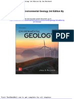 Test Bank For Environmental Geology 3rd Edition by Jim Reichard