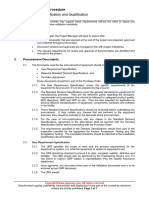 VAL 030 Equipment Specification and Qualification Sample