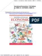 Test Bank For International Economics 17th Edition Robert Carbaugh Isbn 10 1337558931 Isbn 13 9781337558938