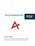 Sales Team Management Plan