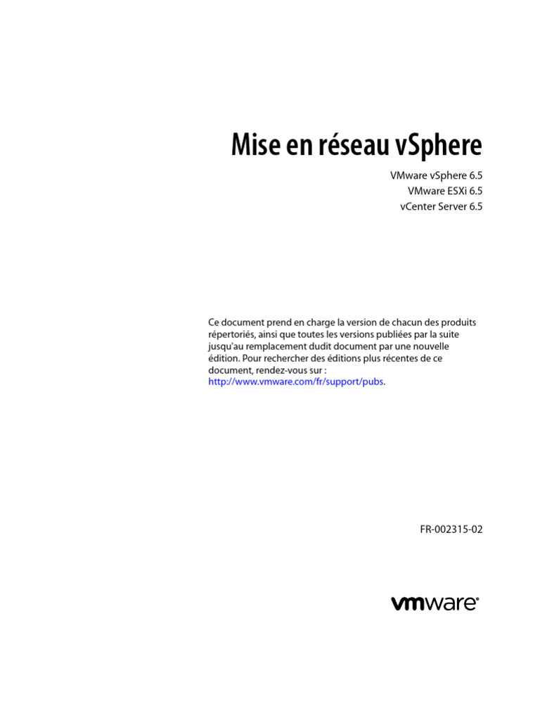 Vsphere Esxi Vcenter Server 65 Networking Guide | PDF | I Pv6 ...
