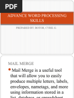 Advance Word Processing Skills 2