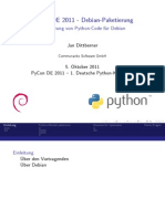 PyCon DE 2011 Leipzig: Vortrag Debian Paketierung