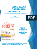 Pendekatan Dalam Penelitian Hukum (Normatif)