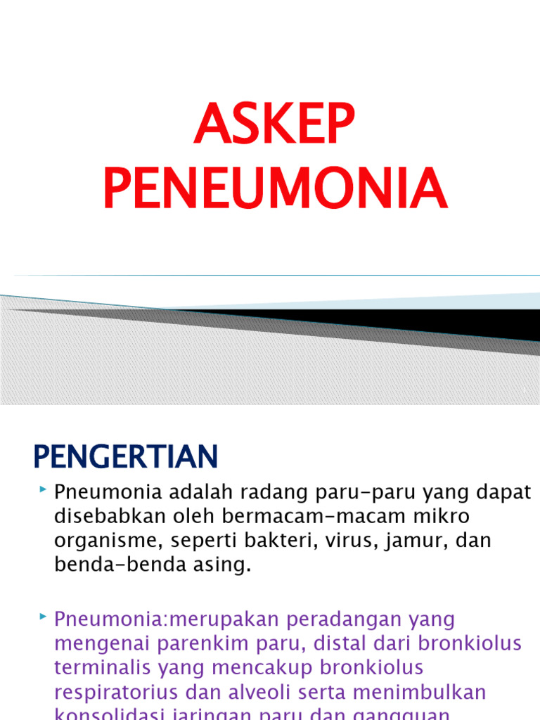 Askep Pneumonia | PDF | Pengembangan Diri | Kesehatan Holistik