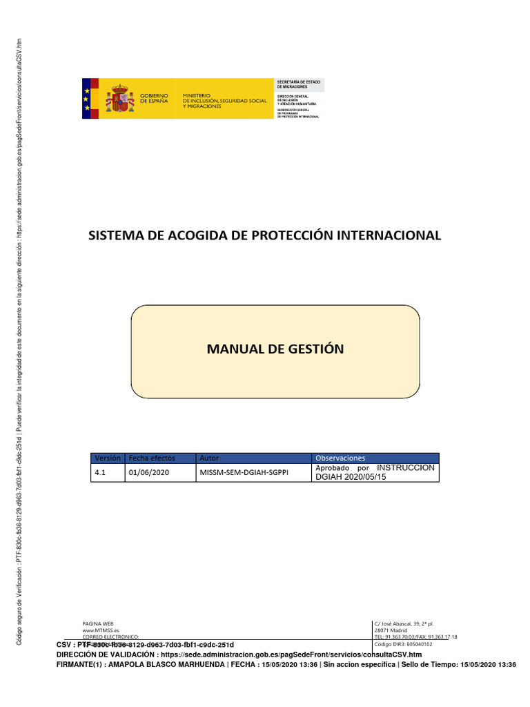 Manual de Gestion Version 4.1 | PDF