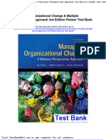 Managing Organizational Change A Multiple Perspectives Approach 3rd Edition Palmer Test Bank