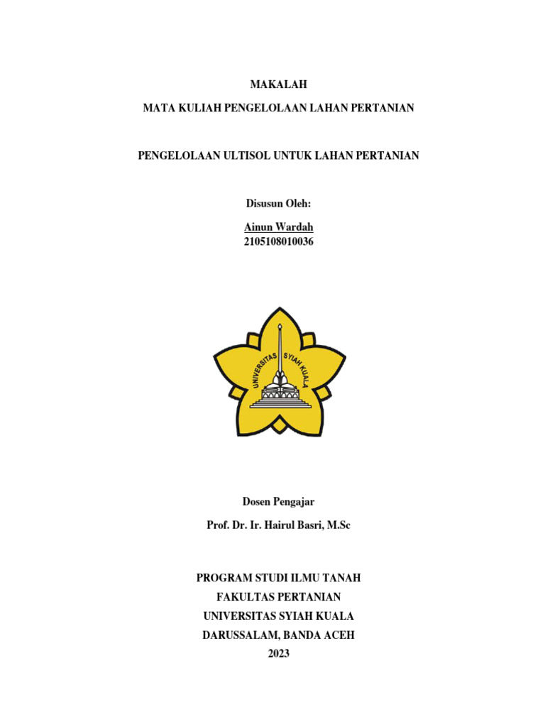 Pengelolaan Ultisol untuk Pertanian | PDF | Sains & Matematika ...