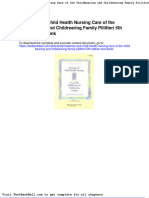 Maternal and Child Health Nursing Care of The Childbearing and Childrearing Family Pillitteri 5th Edition Test Bank