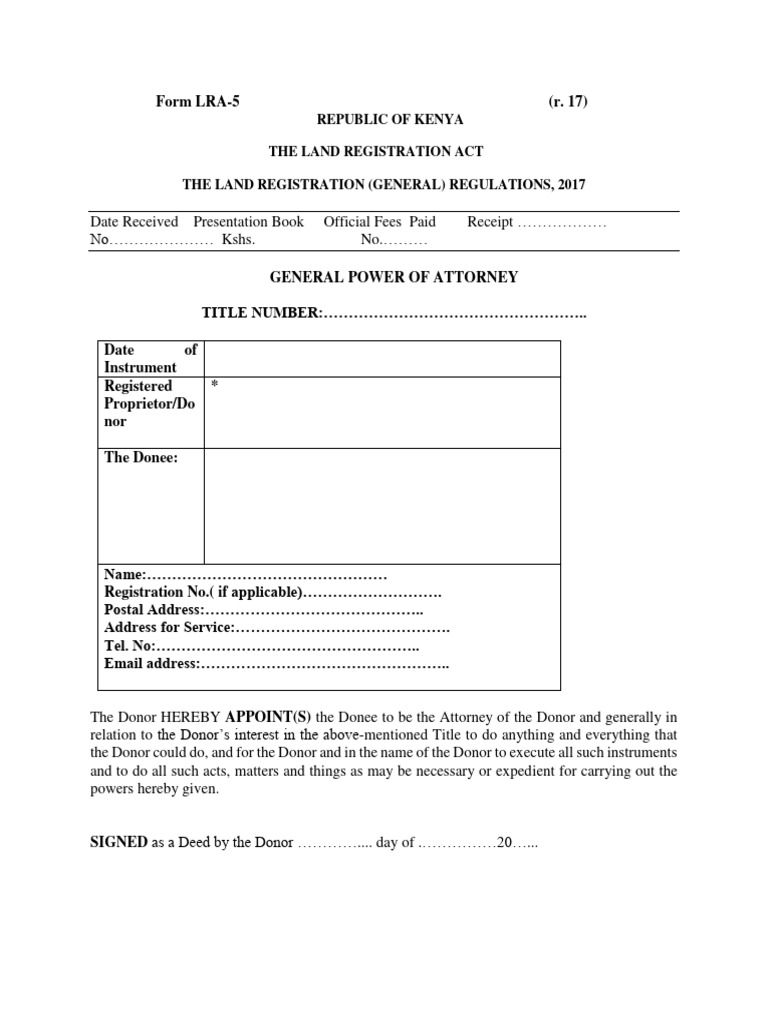 Form LRA 5 | PDF
